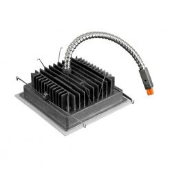 Promo 🔔 5 in. White (3000K) LED Recessed Square Downlight Kit with Housing, Baffle Trim, and LED Module by NICOR 🧨 -NICOR Sales Store nicor recessed lighting trims dlq5 10 120 3k wh bf fa 1000