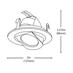 New 🤩 4 in. White Retractable Wall Wash Integrated LED Recessed Downlight Trim, 2700K, 90 CRI by NICOR ⌛ -NICOR Sales Store nicor recessed lighting trims dlr4 r 10 120 2k wh 44 1000