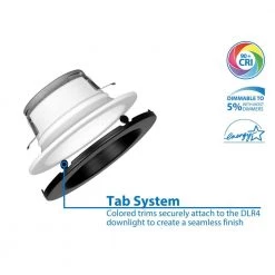 Cheapest ⭐ DLR4 Series 4 in. Black 4000K Integrated LED Recessed Retrofit Downlight Trim by NICOR 👏 -NICOR Sales Store nicor recessed lighting trims dlr45061204kbk 40 1000