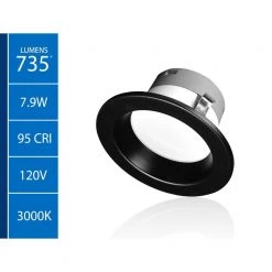 Hot Sale 🛒 DLR4(v6) 4 in. Black 3000K Integrated LED Recessed Light by NICOR 👏 -NICOR Sales Store nicor recessed lighting trims dlr46071203kbk e1 1000