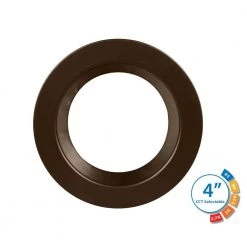 Promo ❤️ DLR4(v6) 4 in. Oil-Rubbed Bronze Selectable CCT Recessed Integrated LED Downlight Trim by NICOR 🔔 -NICOR Sales Store nicor recessed lighting trims dlr4607120sob 40 1000