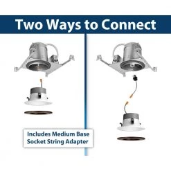 Promo ❤️ DLR4(v6) 4 in. Oil-Rubbed Bronze Selectable CCT Recessed Integrated LED Downlight Trim by NICOR 🔔 -NICOR Sales Store nicor recessed lighting trims dlr4607120sob 77 1000