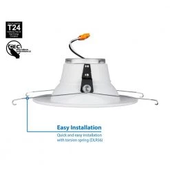 Hot Sale 🎉 5/6 in. 5000K White Integrated LED Recessed Retrofit Downlight Trim by NICOR 🧨 -NICOR Sales Store nicor recessed lighting trims dlr565081205kwh 1d 1000