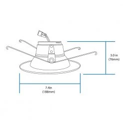 Hot Sale 🎉 5/6 in. 5000K White Integrated LED Recessed Retrofit Downlight Trim by NICOR 🧨 -NICOR Sales Store nicor recessed lighting trims dlr565081205kwh 1f 1000
