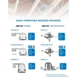 Hot Sale 🎉 5/6 in. 5000K White Integrated LED Recessed Retrofit Downlight Trim by NICOR 🧨 -NICOR Sales Store nicor recessed lighting trims dlr565081205kwh 76 1000