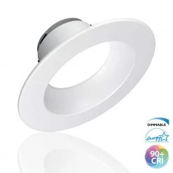 Hot Sale 🎉 5/6 in. 5000K White Integrated LED Recessed Retrofit Downlight Trim by NICOR 🧨 -NICOR Sales Store nicor recessed lighting trims dlr565081205kwh c3 1000