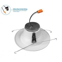 Top 10 ⌛ 6 in. White 800 Lumens 5000K New Construction Recessed Integrated LED Kit by NICOR 🌟 -NICOR Sales Store nicor recessed lighting trims dlr565sys085kwh 66 1000