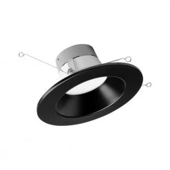Best deal ⌛ DLR Series 5 in.-6 in. Black 3000K Integrated LED Recessed Retrofit Downlight Trim, Remodel, Dimmable by NICOR 🧨