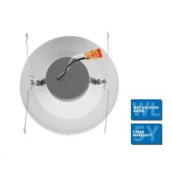 Best deal ⌛ DLR Series 5 in.-6 in. Black 3000K Integrated LED Recessed Retrofit Downlight Trim, Remodel, Dimmable by NICOR 🧨 -NICOR Sales Store nicor recessed lighting trims dlr566091203kbk 66 1000