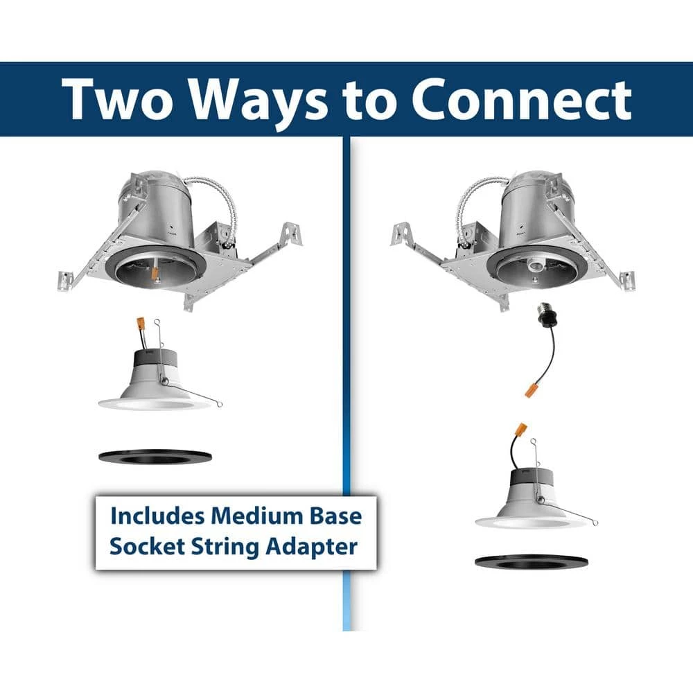 New 😉 DLR Series 5-6 in. Black Selectable CCT Integrated LED Recessed Retrofit Downlight Trim, Remodel, Dimmable, 12-Pack by NICOR 🌟 8 New 😉 DLR Series 5-6 in. Black Selectable CCT Integrated LED Recessed Retrofit Downlight Trim, Remodel, Dimmable, 12-Pack by NICOR 🌟 - Image 7