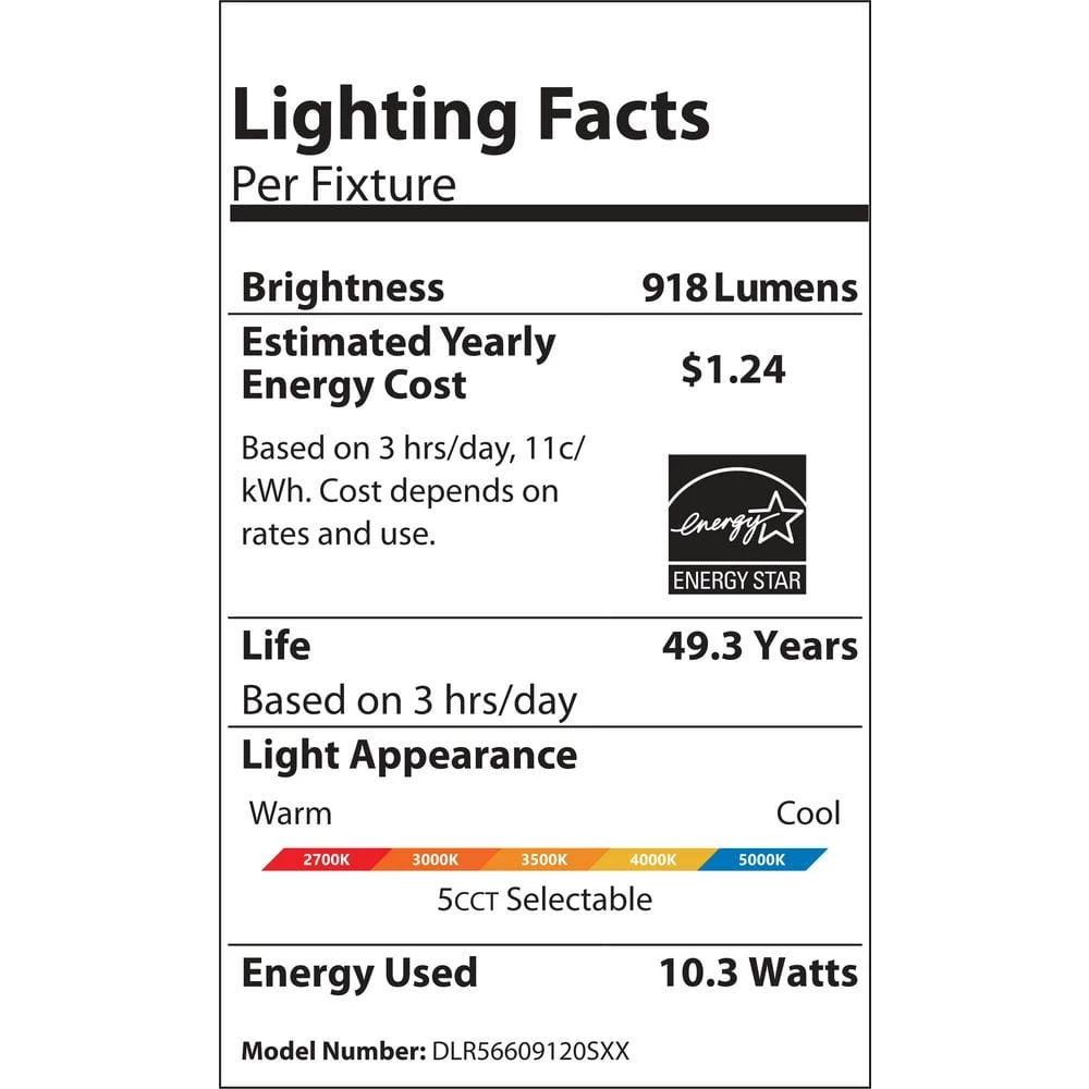 New 😉 DLR Series 5-6 in. Black Selectable CCT Integrated LED Recessed Retrofit Downlight Trim, Remodel, Dimmable, 12-Pack by NICOR 🌟 12 New 😉 DLR Series 5-6 in. Black Selectable CCT Integrated LED Recessed Retrofit Downlight Trim, Remodel, Dimmable, 12-Pack by NICOR 🌟 - Image 11