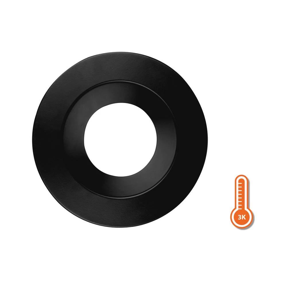 Outlet ๐ฏ DLR Series 5-6 in. Black 3000K High-Output Integrated LED Recessed Retrofit Downlight Trim, Remodel, Dimmable by NICOR ๐ 5 Outlet ๐ฏ DLR Series 5-6 in. Black 3000K High-Output Integrated LED Recessed Retrofit Downlight Trim, Remodel, Dimmable by NICOR ๐ - Image 3