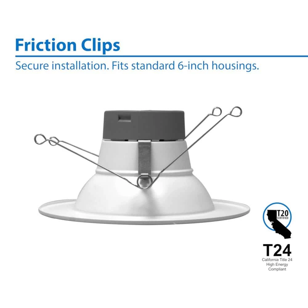 Outlet ๐ฏ DLR Series 5-6 in. Black 3000K High-Output Integrated LED Recessed Retrofit Downlight Trim, Remodel, Dimmable by NICOR ๐ 10 Outlet ๐ฏ DLR Series 5-6 in. Black 3000K High-Output Integrated LED Recessed Retrofit Downlight Trim, Remodel, Dimmable by NICOR ๐ - Image 8