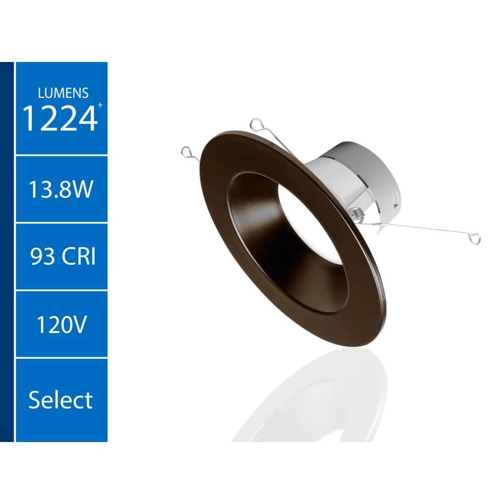 Best reviews of โจ 5 in. to 6 in. Oil-Rubbed Bronze Selectable CCT High-Output Integrated LED Recessed Retrofit Downlight Trim by NICOR ๐ 4 Best reviews of โจ 5 in. to 6 in. Oil-Rubbed Bronze Selectable CCT High-Output Integrated LED Recessed Retrofit Downlight Trim by NICOR ๐ - Image 2