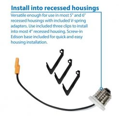 Best Sale 🌟 DLS 4 in. White Integrated LED Recessed Surface Mount Retrofit Trim in 3000K (12-Pack) by NICOR 🔔 -NICOR Sales Store nicor recessed lighting trims dls4 3006 120 3k wh 12pk 77 1000