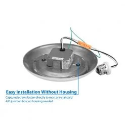 Promo 🎉 DLS 5/6 in. White 900 Lumen Integrated LED Recessed Surface Mount Trim in 3000K (10-Pack) by NICOR 🤩 -NICOR Sales Store nicor recessed lighting trims dls56 3009 120 3k wh 10pk c3 1000