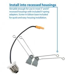 Hot Sale 👏 DLS 5/6 in. White 1200 Lumen Integrated LED Recessed Surface Mount Trim in 4000K by NICOR ⌛ -NICOR Sales Store nicor recessed lighting trims dls56 3012 120 4k wh 77 1000