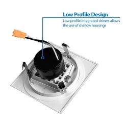 Brand new 🤩 DQR4MA Series 4 in. Square 3000K White Integrated LED Recessed Gimbal/Eyeball Trim by NICOR 👏 -NICOR Sales Store nicor recessed lighting trims dqr4ma11203kwh c3 1000