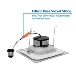 Deals 👏 DLR Series 5 in. White (1190 Lumens) LED Square Recessed Retrofit Downlight Trim Kit, 4000K by NICOR 😉 -NICOR Sales Store nicor recessed lighting trims dqr5 10 120 4k wh bf 66 1000