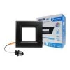 Best Sale 🛒 DQR6 Series 6 in. Black Integrated LED Square Recessed Retrofit Downlight Trim Kit, 3000K, 1280 Lumens by NICOR 🎉 -NICOR Sales Store nicor recessed lighting trims dqr6 10 120 3k bk bf 64 1000
