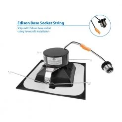 Best Sale 🛒 DQR6 Series 6 in. Black Integrated LED Square Recessed Retrofit Downlight Trim Kit, 3000K, 1280 Lumens by NICOR 🎉 -NICOR Sales Store nicor recessed lighting trims dqr6 10 120 3k bk bf c3 1000