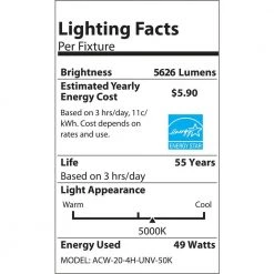 Best Pirce 🔔 ACW 220-Watt Equivalent High-Output White Integrated LED Wraparound Ceiling Light Fixture, 5000K by NICOR ⌛ -NICOR Sales Store nicor wraparound lights acw 20 4h 50k 76 1000