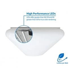 Promo 😉 225-Watt Equivalent White Integrated LED Designer Cloud Wraparound Fixture, High Output, 5000K by NICOR ⭐ -NICOR Sales Store nicor wraparound lights ccw 10 4h unv 50k 77 1000