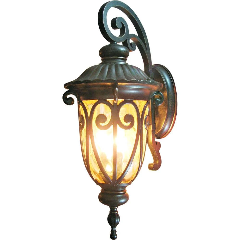 Discount 🥰 Viviana Collection 3-Light Oil Rubbed Bronze Outdoor Wall Lantern Sconce by Yosemite Home Decor 😉 7 Discount 🥰 Viviana Collection 3-Light Oil Rubbed Bronze Outdoor Wall Lantern Sconce by Yosemite Home Decor 😉 - Image 5