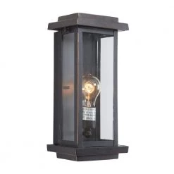 Best Sale 🌟 Ashlan Collection 1-Light Oil-Rubbed Bronze Outdoor Wall Lantern Sconce by Yosemite Home Decor ✔️