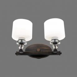 Deals 💯 Mitchell Peak 2-Light Oil Rubbed Bronze Bathroom Vanity Light with Dove White Glass Shade by Yosemite Home Decor 👏 -NICOR Sales Store oil rubbed bronze yosemite home decor vanity lighting 2009 2v orb fa 1000