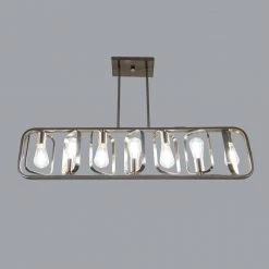 Discount 😀 Ellipitical 7-Light Island Light in Polish Nickel Chandelier with Rotating Decorative by Yosemite Home Decor 🛒 -NICOR Sales Store polish nickel yosemite home decor chandeliers 120027746 1f 1000