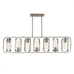 Discount 😀 Ellipitical 7-Light Island Light in Polish Nickel Chandelier with Rotating Decorative by Yosemite Home Decor 🛒 -NICOR Sales Store polish nickel yosemite home decor chandeliers 120027746 c3 1000