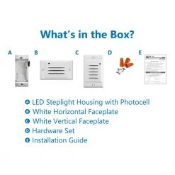 Cheap 👍 STP Series Hardwire White LED Stair Light with Dusk to Dawn Sensor by NICOR 😍 -NICOR Sales Store powder coated nicor stair lights stp 10 120 wh pc 1f 1000