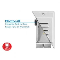 Cheap 👍 STP Series Hardwire White LED Stair Light with Dusk to Dawn Sensor by NICOR 😍 -NICOR Sales Store powder coated nicor stair lights stp 10 120 wh pc 4f 1000