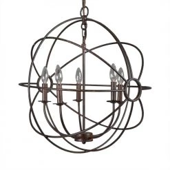 Buy ✨ Shooting Star 5-Light Rustic Black Chandelier by Yosemite Home Decor 🎉