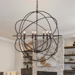 Top 10 🔥 Shooting Star 7-Light Rustic Black Chandelier by Yosemite Home Decor 🛒 -NICOR Sales Store rustic black yosemite home decor chandeliers scfp2005 7 rs 31 1000
