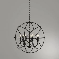 Top 10 🔥 Shooting Star 7-Light Rustic Black Chandelier by Yosemite Home Decor 🛒 -NICOR Sales Store rustic black yosemite home decor chandeliers scfp2005 7 rs 44 1000