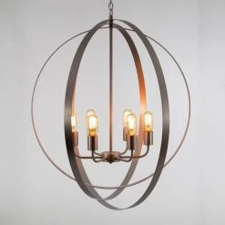 Hot Sale 🎁 Tira 6-Light Satin Nickel Orb Chandelier by Yosemite Home Decor 👍 -NICOR Sales Store satin nickel yosemite home decor chandeliers 120025629 31 1000