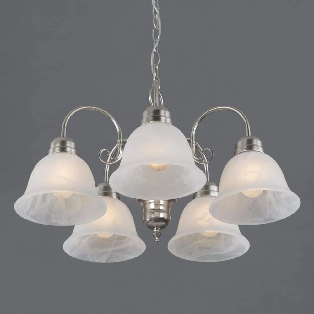 Best Pirce ๐ Manzanita 5-Light Satin Nickel Hanging Chandelier with Frosted Marble Glass Shade by Yosemite Home Decor ๐คฉ 6 Best Pirce ๐ Manzanita 5-Light Satin Nickel Hanging Chandelier with Frosted Marble Glass Shade by Yosemite Home Decor ๐คฉ - Image 4