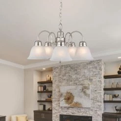 Best Pirce ๐ Manzanita 5-Light Satin Nickel Hanging Chandelier with Frosted Marble Glass Shade by Yosemite Home Decor ๐คฉ 17 Best Pirce ๐ Manzanita 5-Light Satin Nickel Hanging Chandelier with Frosted Marble Glass Shade by Yosemite Home Decor ๐คฉ -NICOR Sales Store satin nickel yosemite home decor chandeliers 1435 5sn 31 1000
