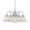 Best Pirce 😉 Manzanita 5-Light Satin Nickel Hanging Chandelier with Frosted Marble Glass Shade by Yosemite Home Decor 🤩 -NICOR Sales Store satin nickel yosemite home decor chandeliers 1435 5sn 64 1000