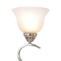 Best Sale 🛒 3-Light Satin Nickel Chandelier with Shade by Yosemite Home Decor ⌛ -NICOR Sales Store satin nickel yosemite home decor chandeliers 93433 3sn 4f 1000