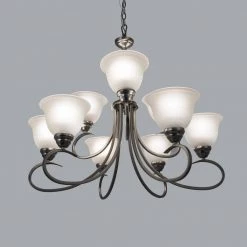 Budget 💯 9-Light Satin Nickel Chandelier with White Glass Shade by Yosemite Home Decor 🌟 13 Budget 💯 9-Light Satin Nickel Chandelier with White Glass Shade by Yosemite Home Decor 🌟 -NICOR Sales Store satin nickel yosemite home decor chandeliers 93455 9sn 1d 1000