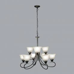 Budget 💯 9-Light Satin Nickel Chandelier with White Glass Shade by Yosemite Home Decor 🌟 14 Budget 💯 9-Light Satin Nickel Chandelier with White Glass Shade by Yosemite Home Decor 🌟 -NICOR Sales Store satin nickel yosemite home decor chandeliers 93455 9sn c3 1000
