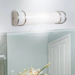 New 🔔 Fluorescent Lighting Series 2-Light Satin Nickel Fluorescent Light by Yosemite Home Decor 🔥 -NICOR Sales Store satin nickel yosemite home decor flush mount lights ft3001bn 31 1000