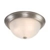 Coupon 😉 3-Light Satin Nickel Flush Mount with White Marble Glass Shade by Yosemite Home Decor 🔔