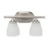 New ❤️ Jordan 2-Light Satin Nickel Vanity Light with Frosted White Glass Shades by Yosemite Home Decor ⭐ -NICOR Sales Store satin nickel yosemite home decor vanity lighting 130001242 64 1000