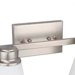 Brand new 🛒 Jordan 2-Light Satin Nickel Vanity Light with Frosted White Glass Shades by Yosemite Home Decor 😉 -NICOR Sales Store satin nickel yosemite home decor vanity lighting 130005212 1f 1000
