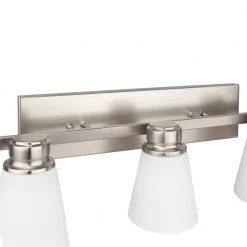 New 🧨 Jordan 3-Light Satin Nickel Vanity Light with Frosted White Glass Shades by Yosemite Home Decor 🤩 -NICOR Sales Store satin nickel yosemite home decor vanity lighting 130006312 4f 1000