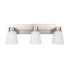 New 🧨 Jordan 3-Light Satin Nickel Vanity Light with Frosted White Glass Shades by Yosemite Home Decor 🤩 -NICOR Sales Store satin nickel yosemite home decor vanity lighting 130006312 64 1000
